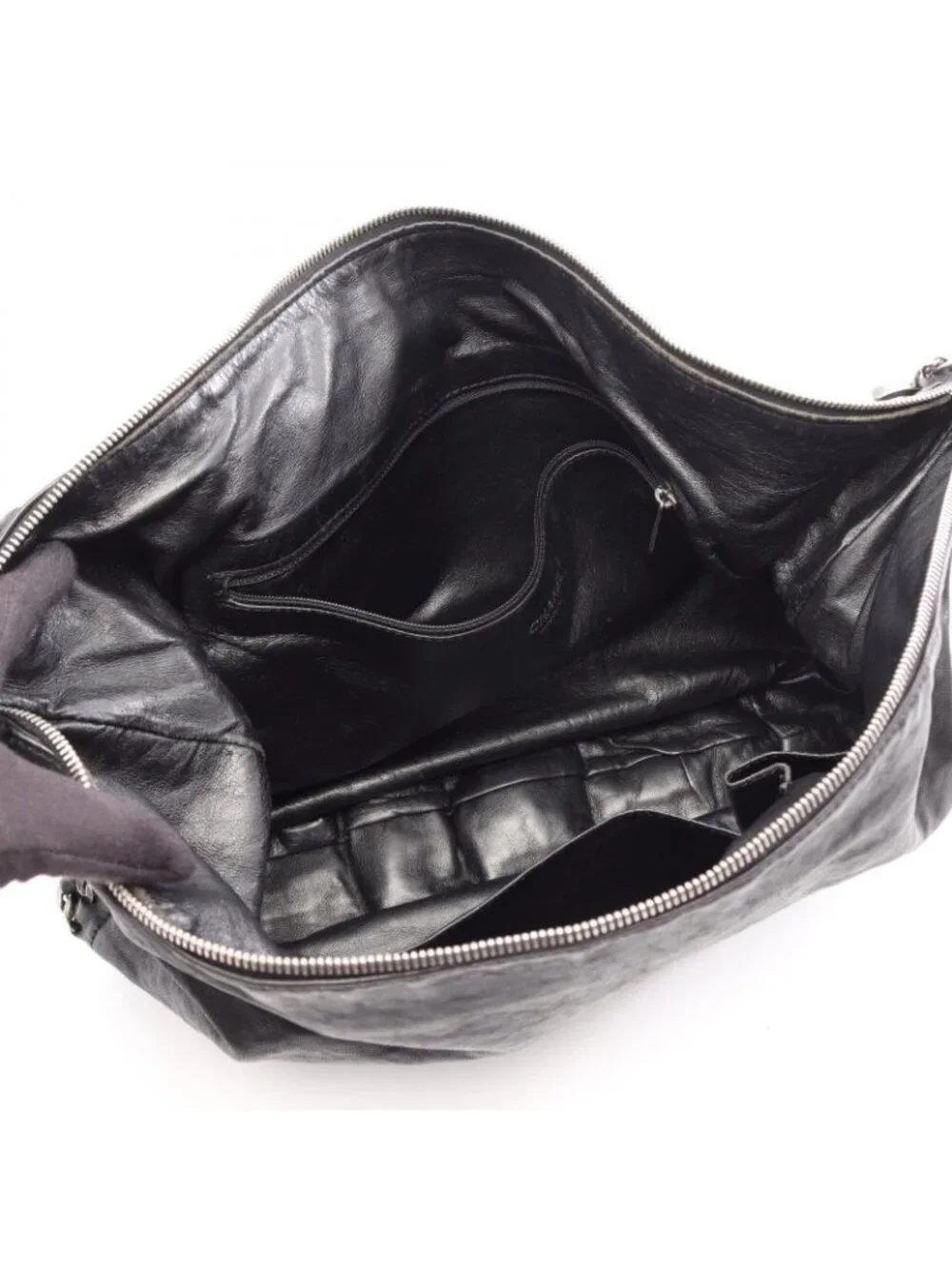 Chanel Shoulder Bag Hobo Black Leather